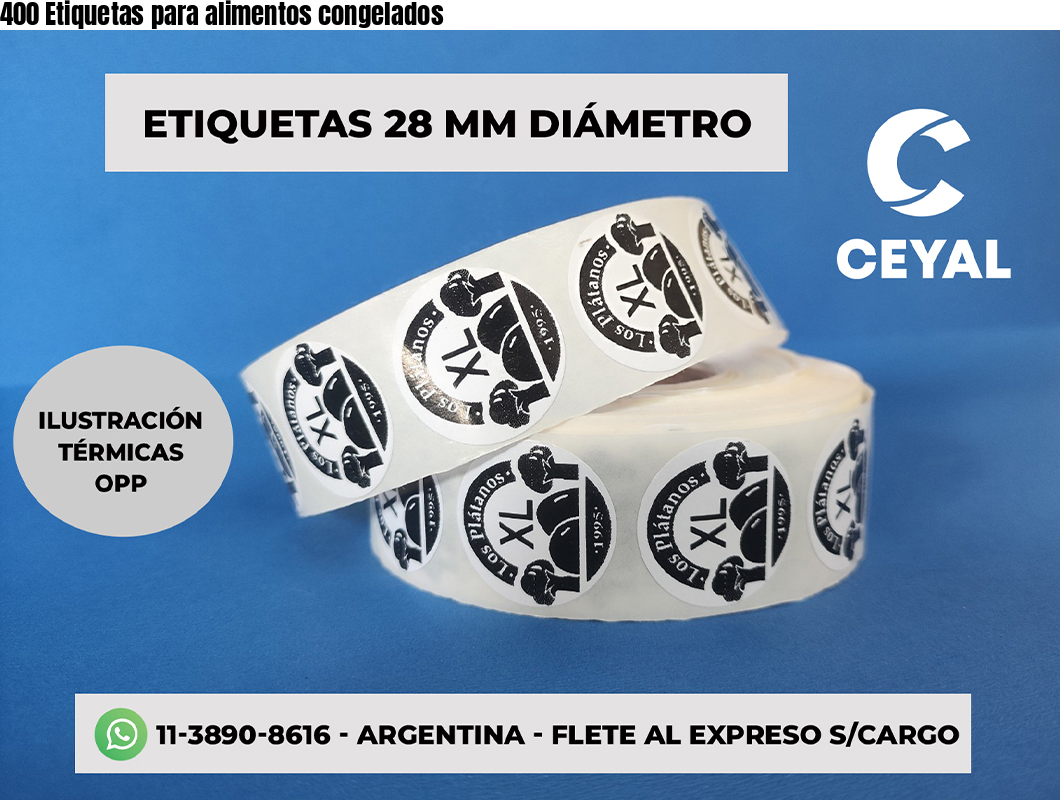 400 Etiquetas para alimentos congelados
