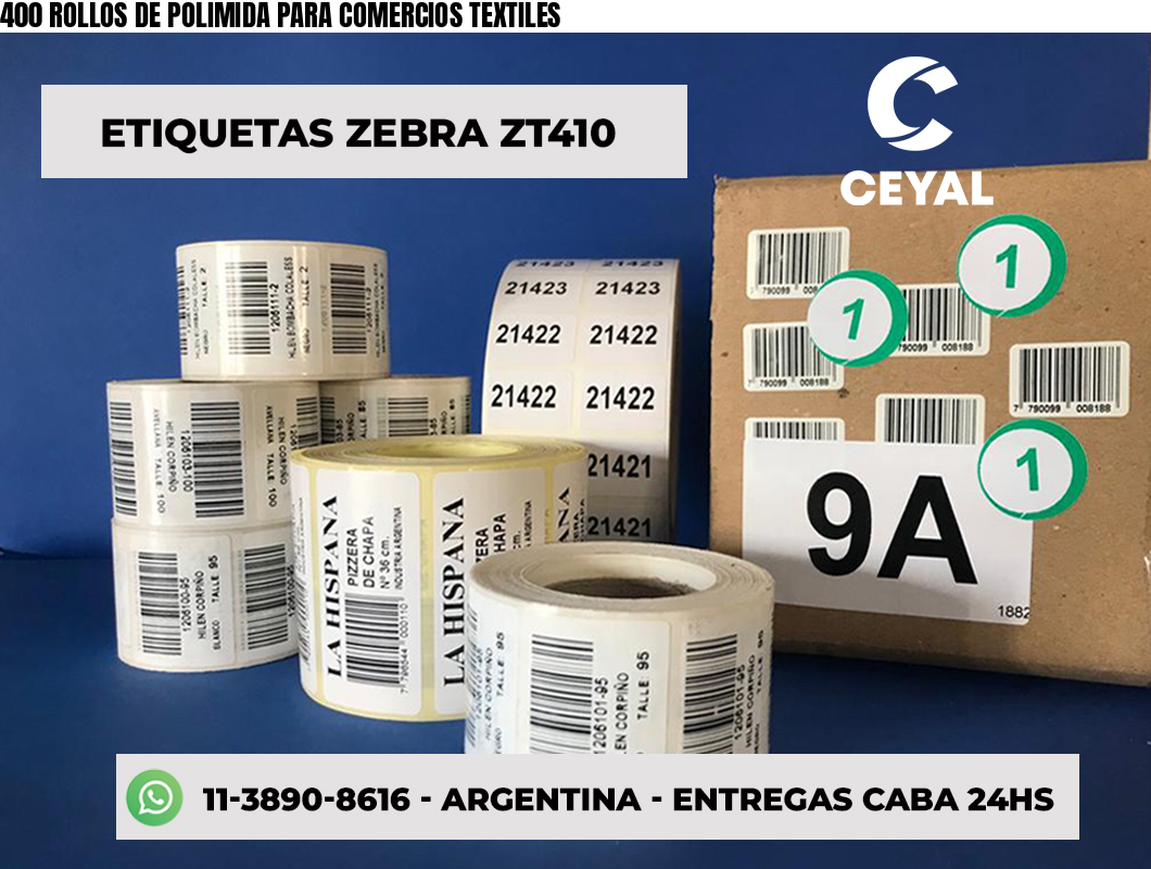 400 ROLLOS DE POLIMIDA PARA COMERCIOS TEXTILES