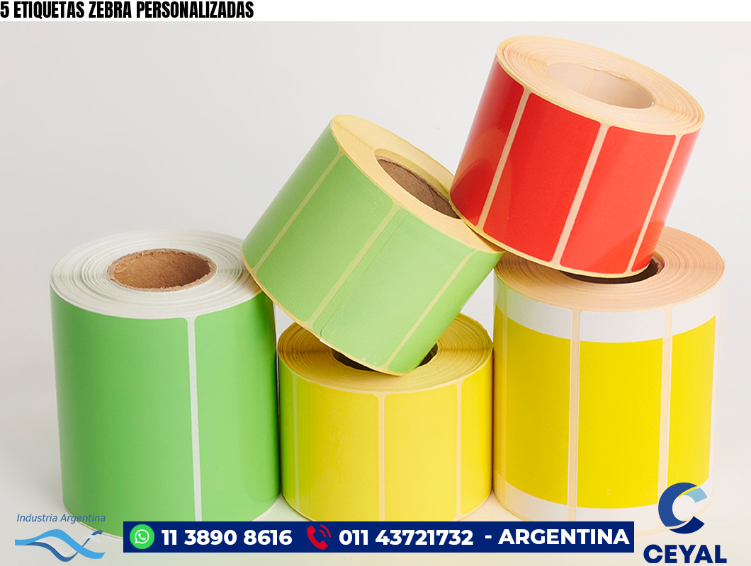5 ETIQUETAS ZEBRA PERSONALIZADAS