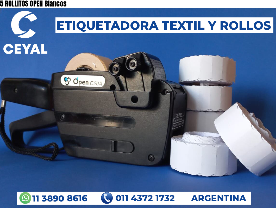 5 ROLLITOS OPEN Blancos
