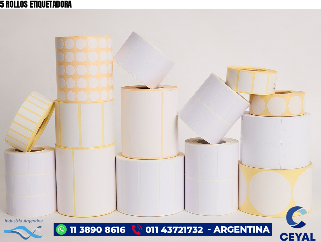 5 ROLLOS ETIQUETADORA