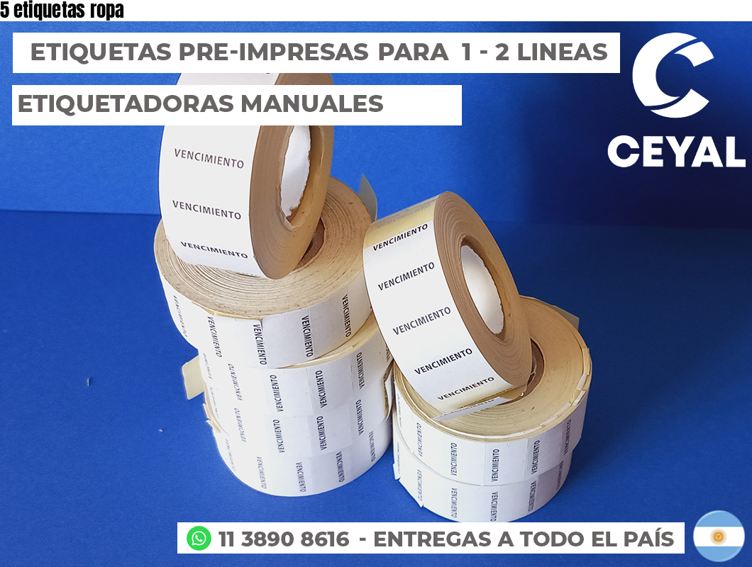 5 etiquetas ropa