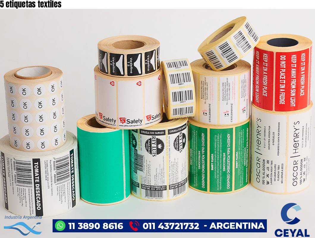 5 etiquetas textiles