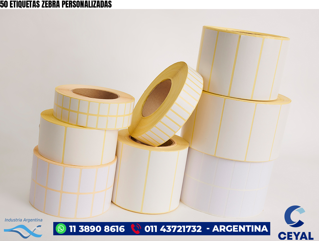 50 ETIQUETAS ZEBRA PERSONALIZADAS