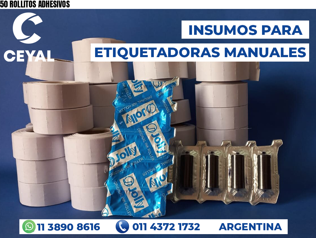50 ROLLITOS ADHESIVOS