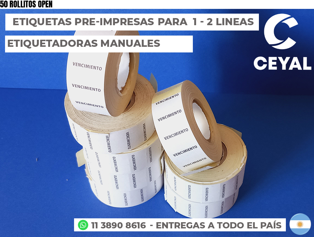 50 ROLLITOS OPEN