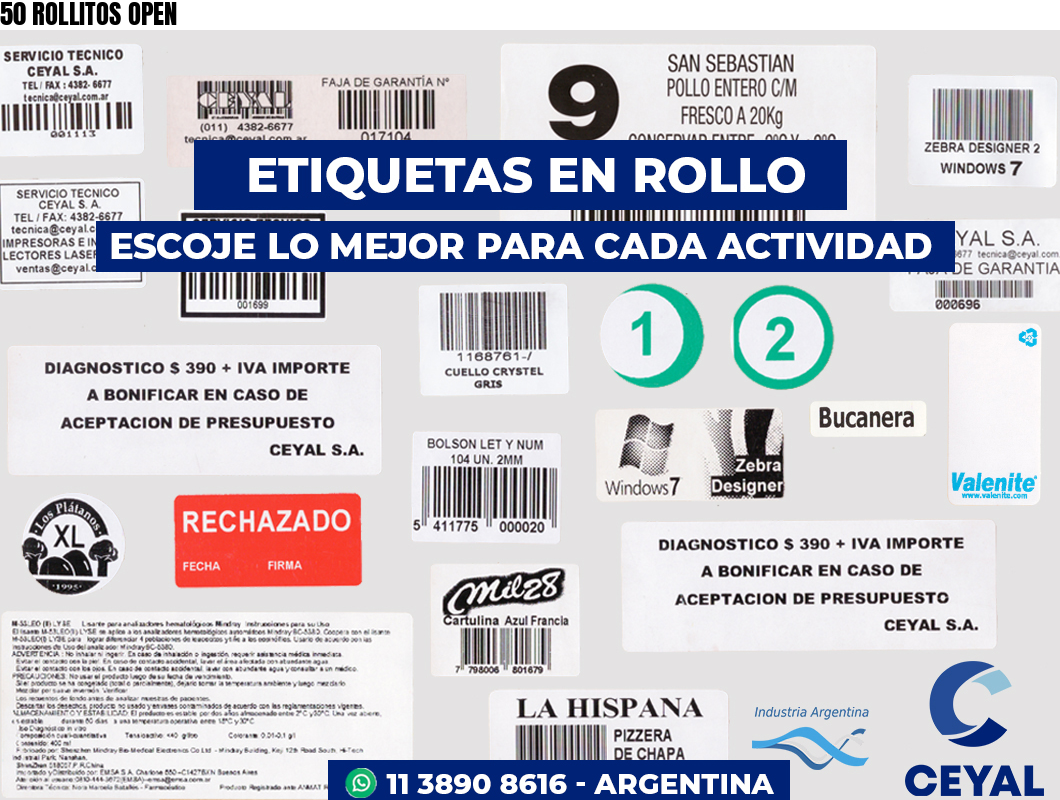 50 ROLLITOS OPEN