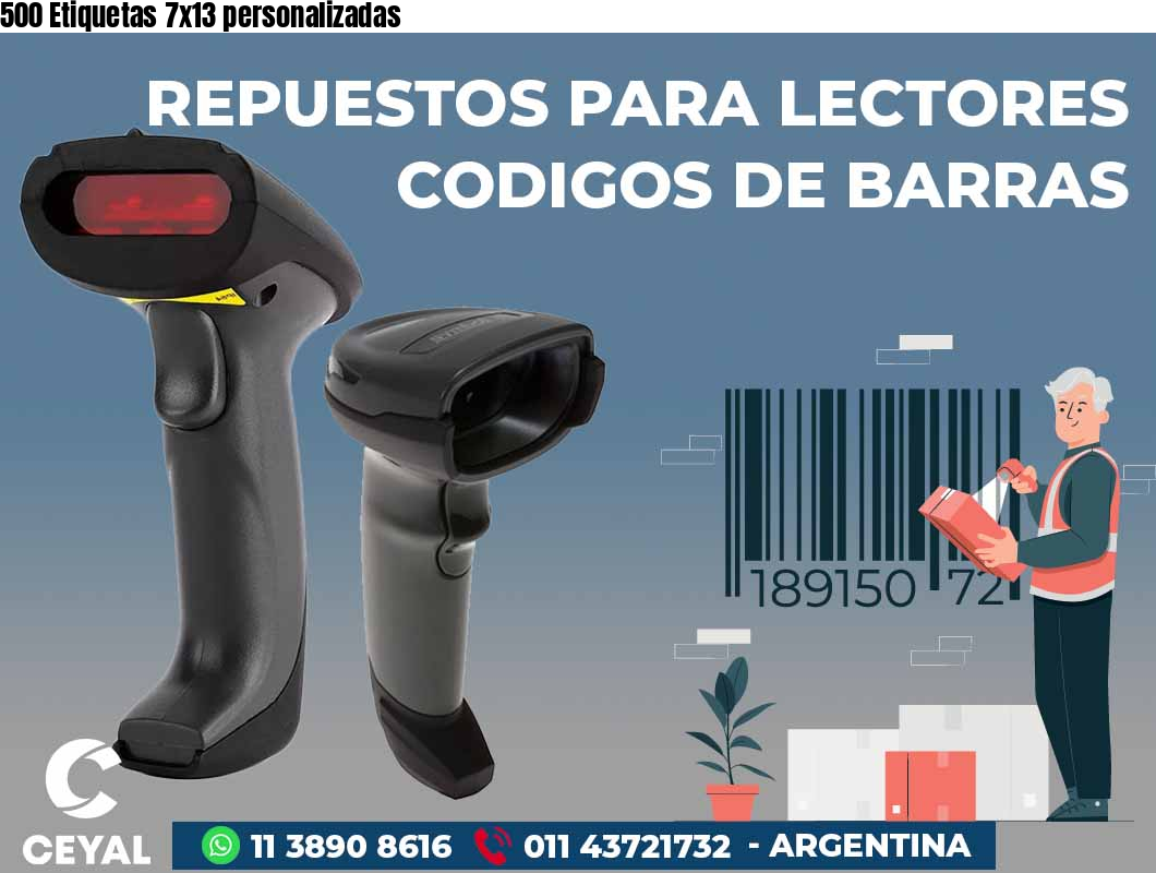 500 Etiquetas 7x13 personalizadas