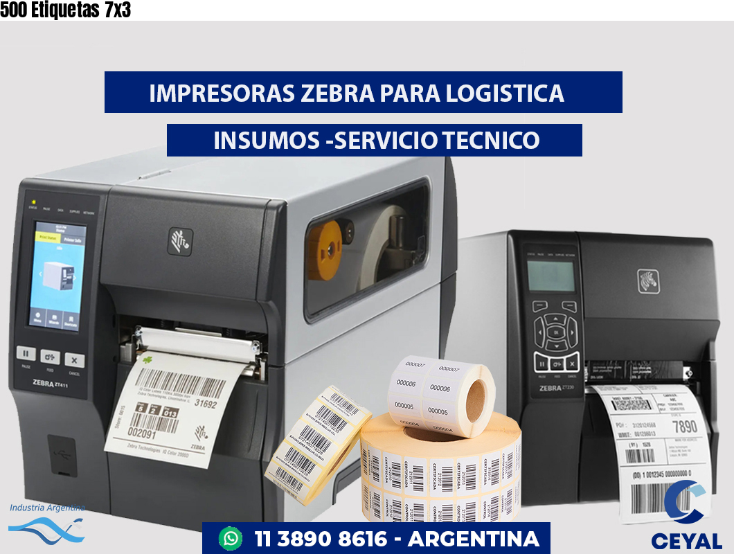 500 Etiquetas 7x3