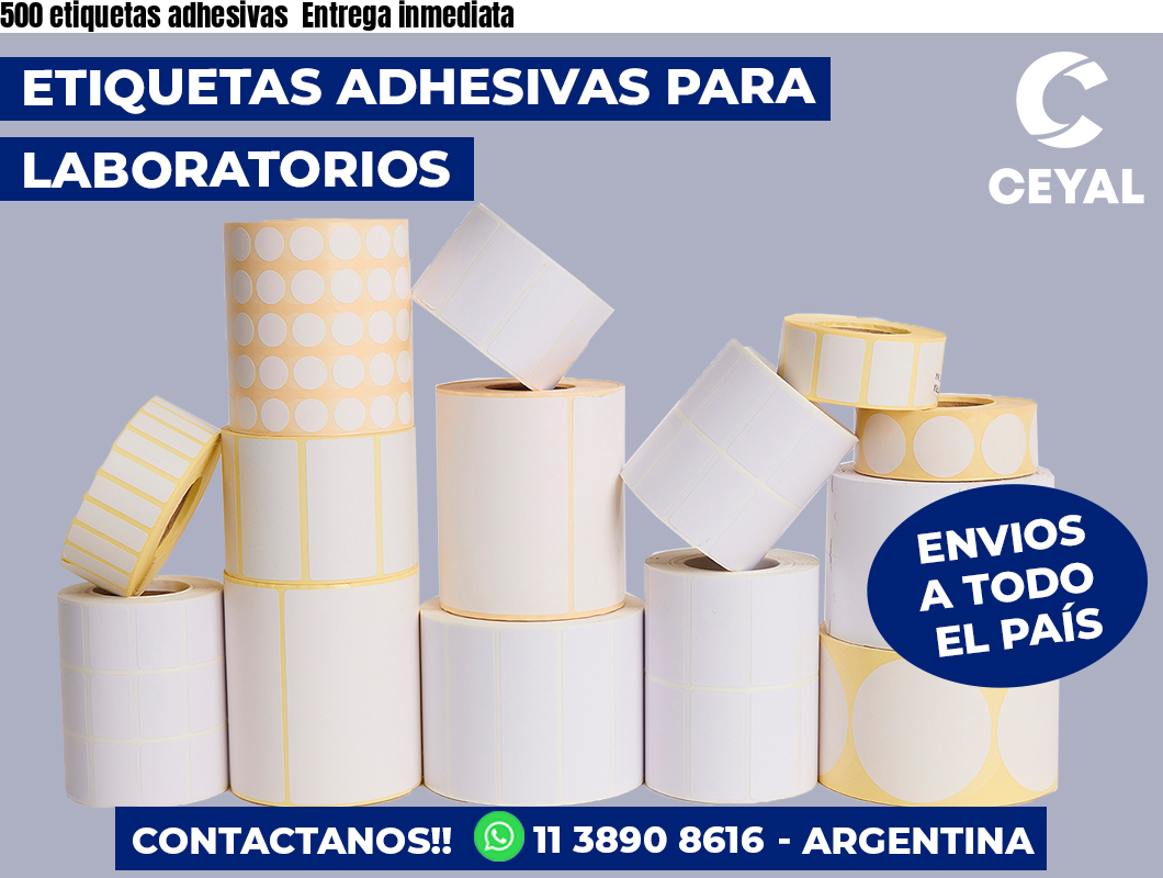 500 etiquetas adhesivas  Entrega inmediata