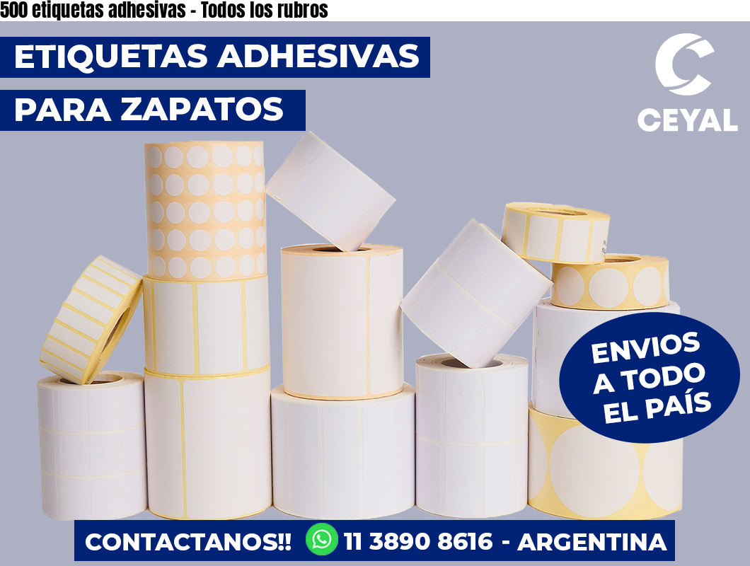 500 etiquetas adhesivas - Todos los rubros