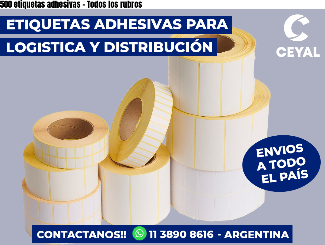 500 etiquetas adhesivas – Todos los rubros