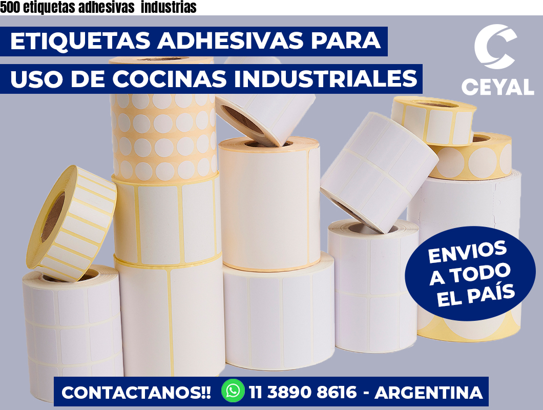 500 etiquetas adhesivas  industrias