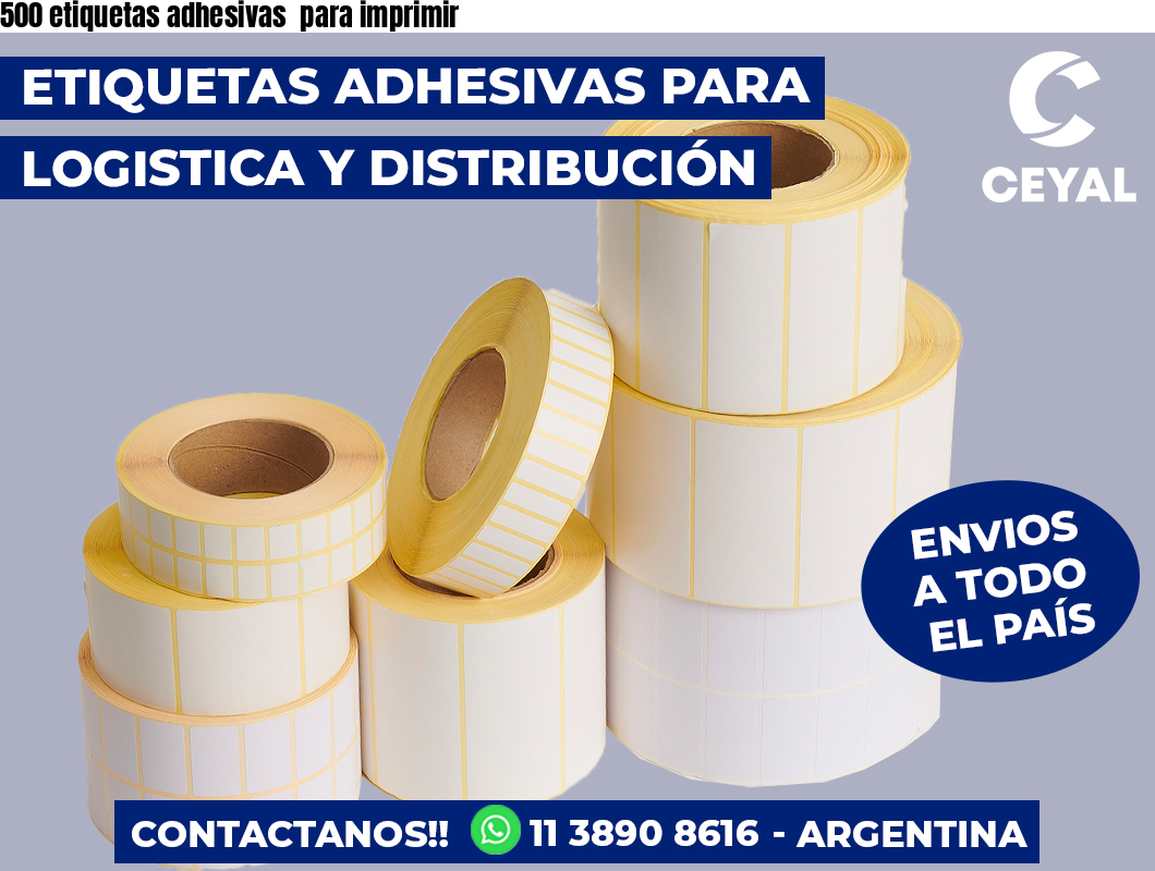 500 etiquetas adhesivas  para imprimir