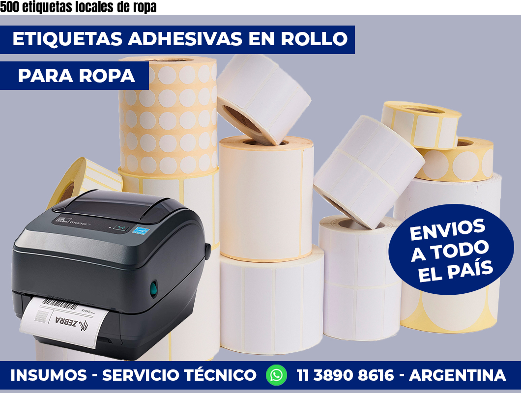 500 etiquetas locales de ropa