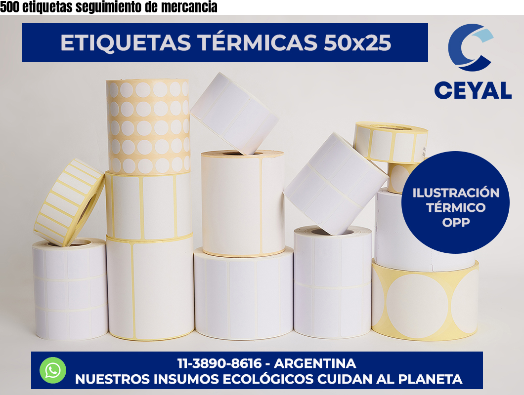 500 etiquetas seguimiento de mercancia