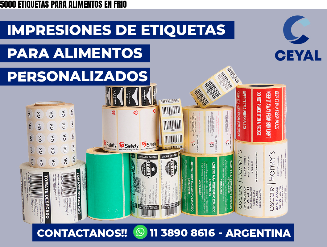 5000 ETIQUETAS PARA ALIMENTOS EN FRIO