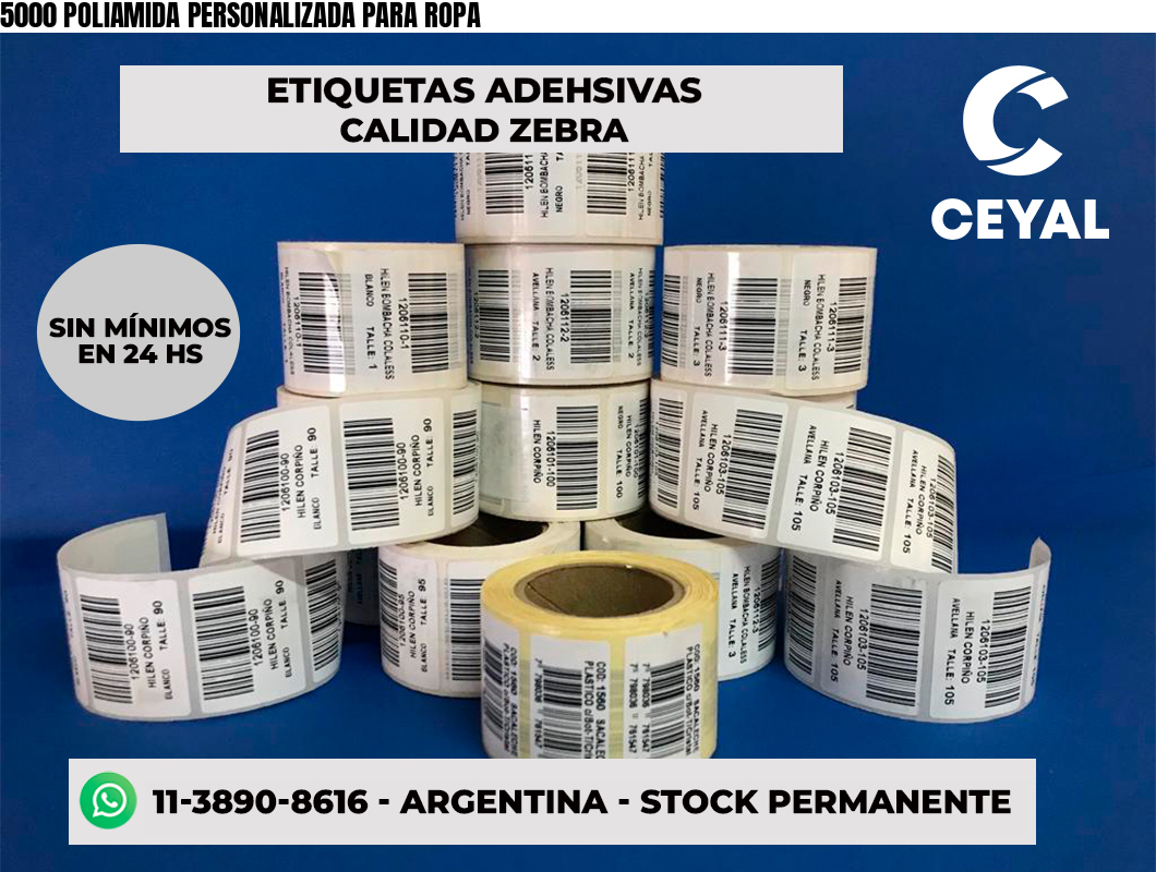 5000 POLIAMIDA PERSONALIZADA PARA ROPA