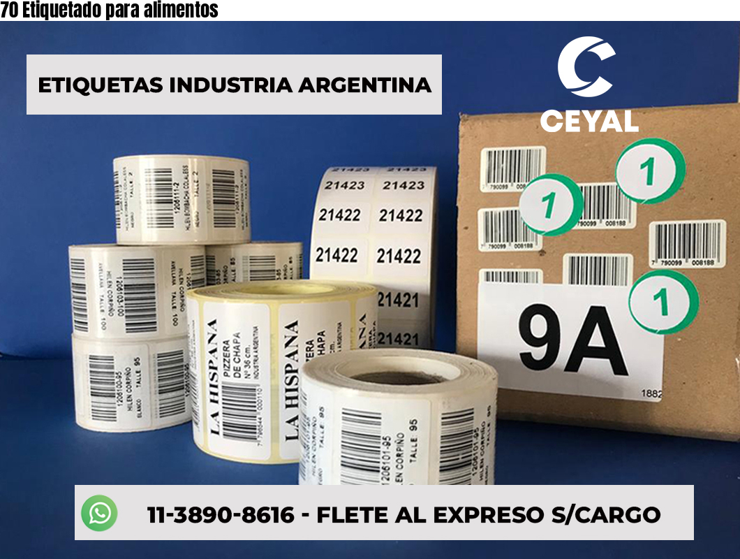 70 Etiquetado para alimentos