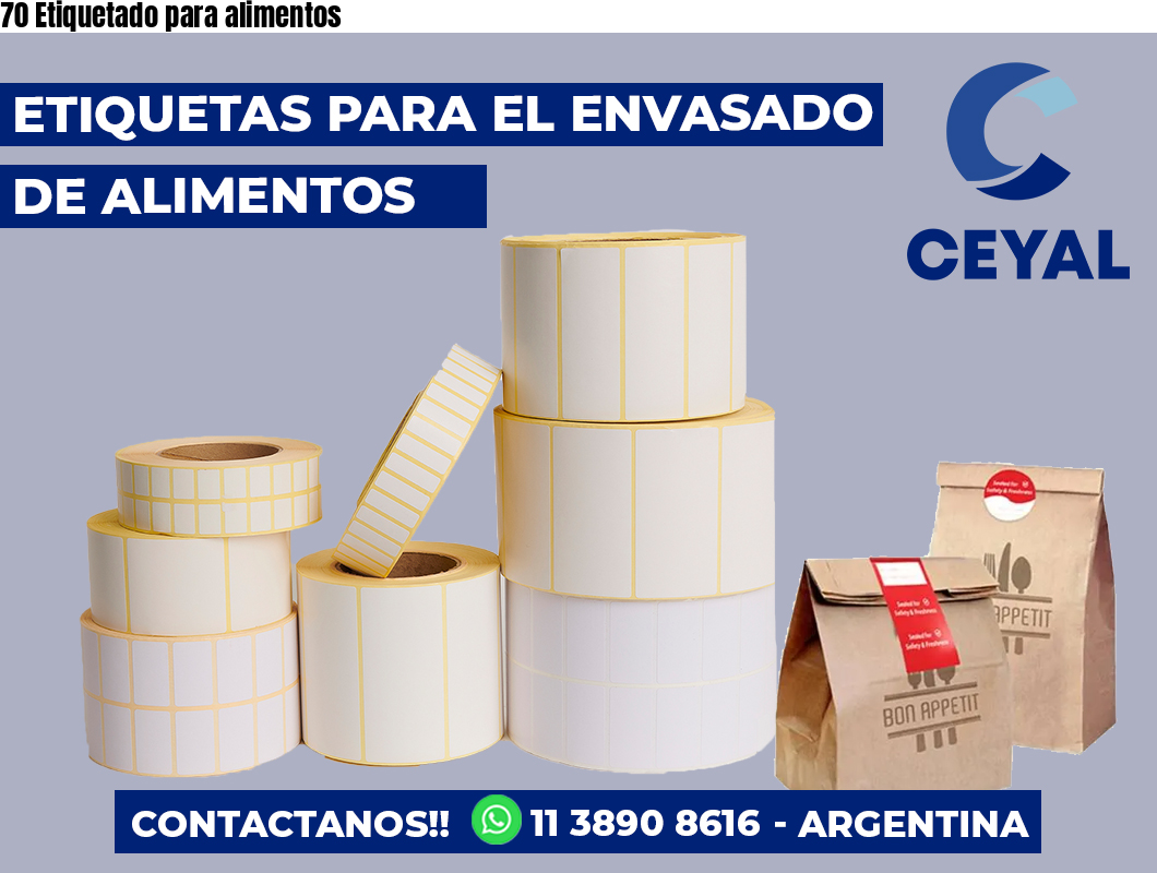 70 Etiquetado para alimentos