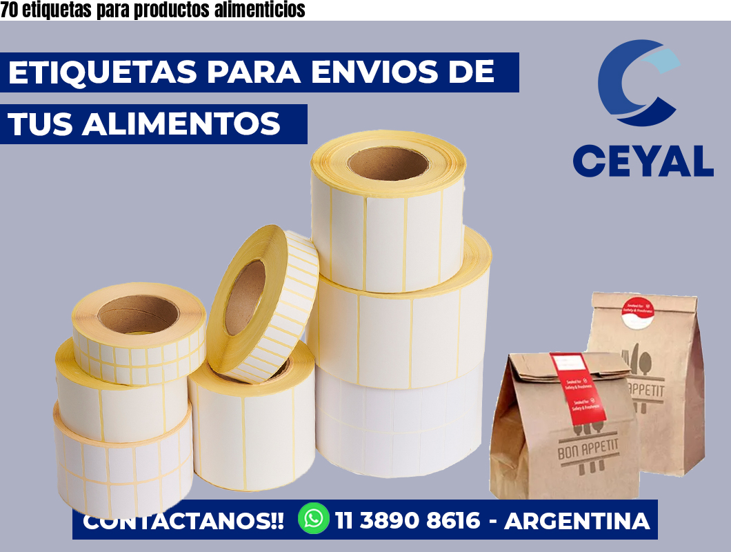 70 etiquetas para productos alimenticios