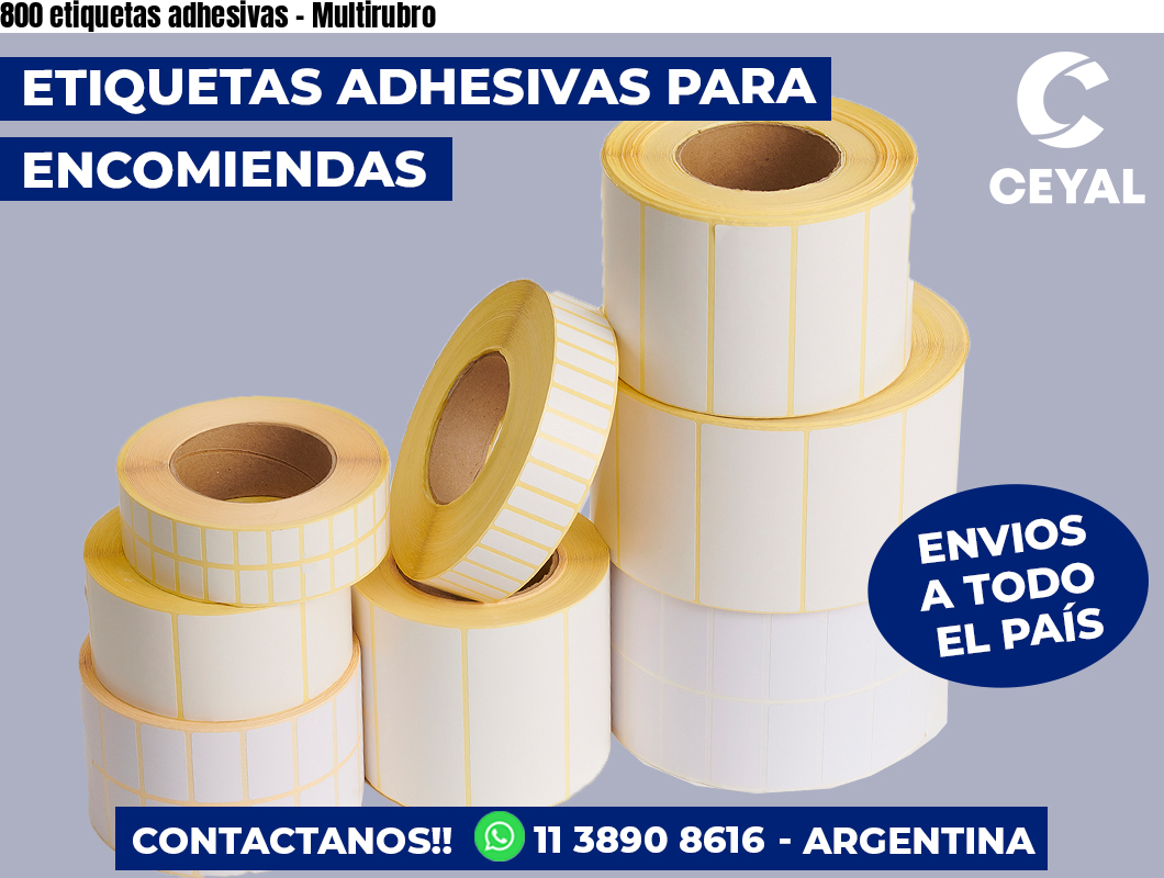 800 etiquetas adhesivas – Multirubro