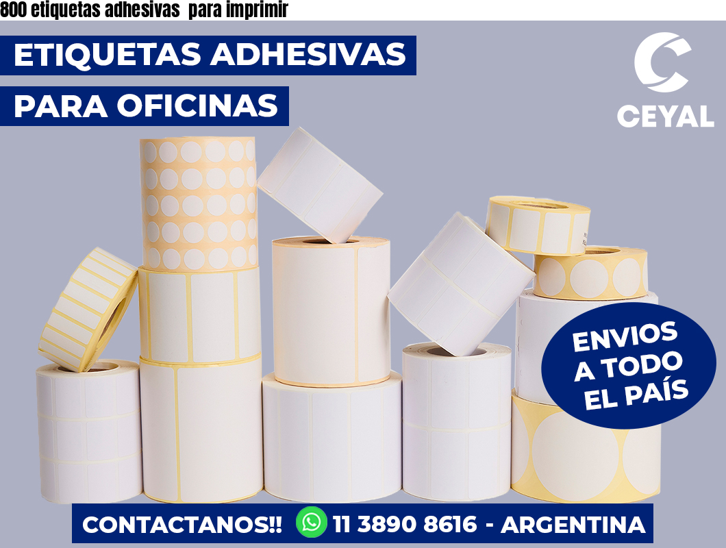 800 etiquetas adhesivas  para imprimir