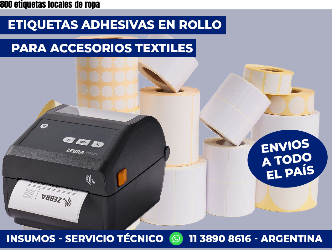 800 etiquetas locales de ropa