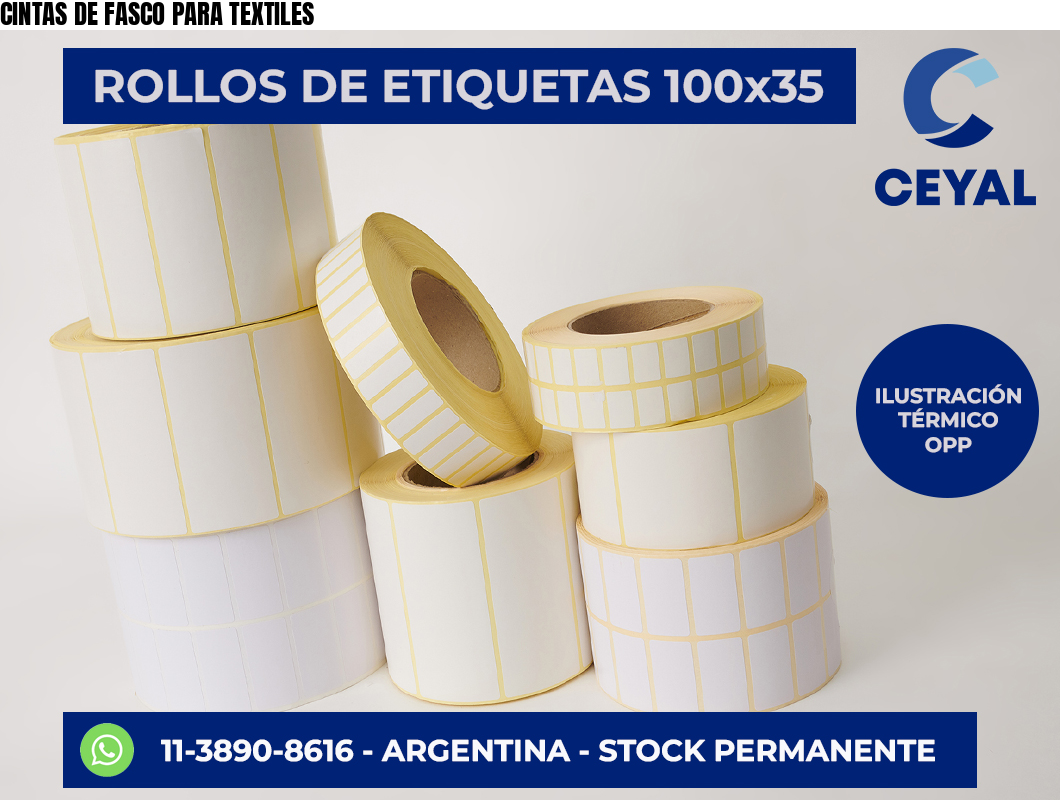 CINTAS DE FASCO PARA TEXTILES