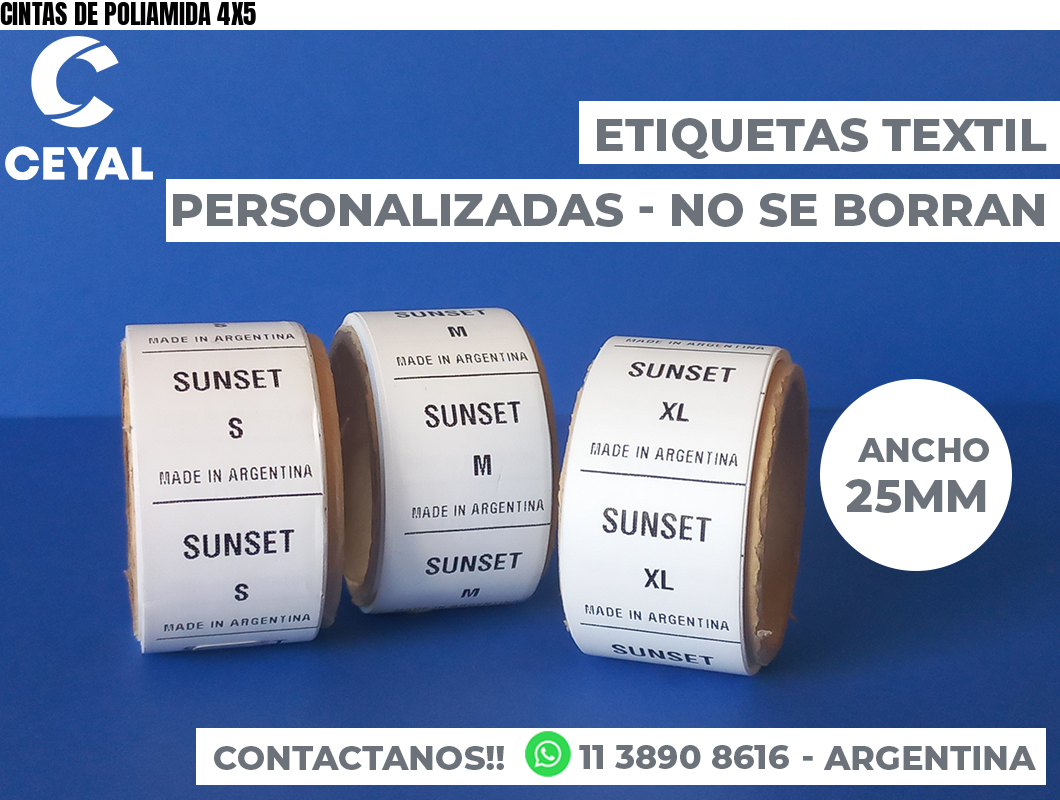 CINTAS DE POLIAMIDA 4X5