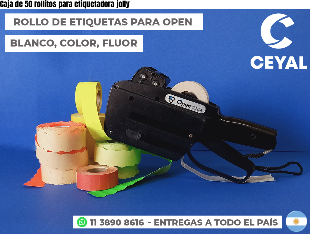 Caja de 50 rollitos para etiquetadora jolly