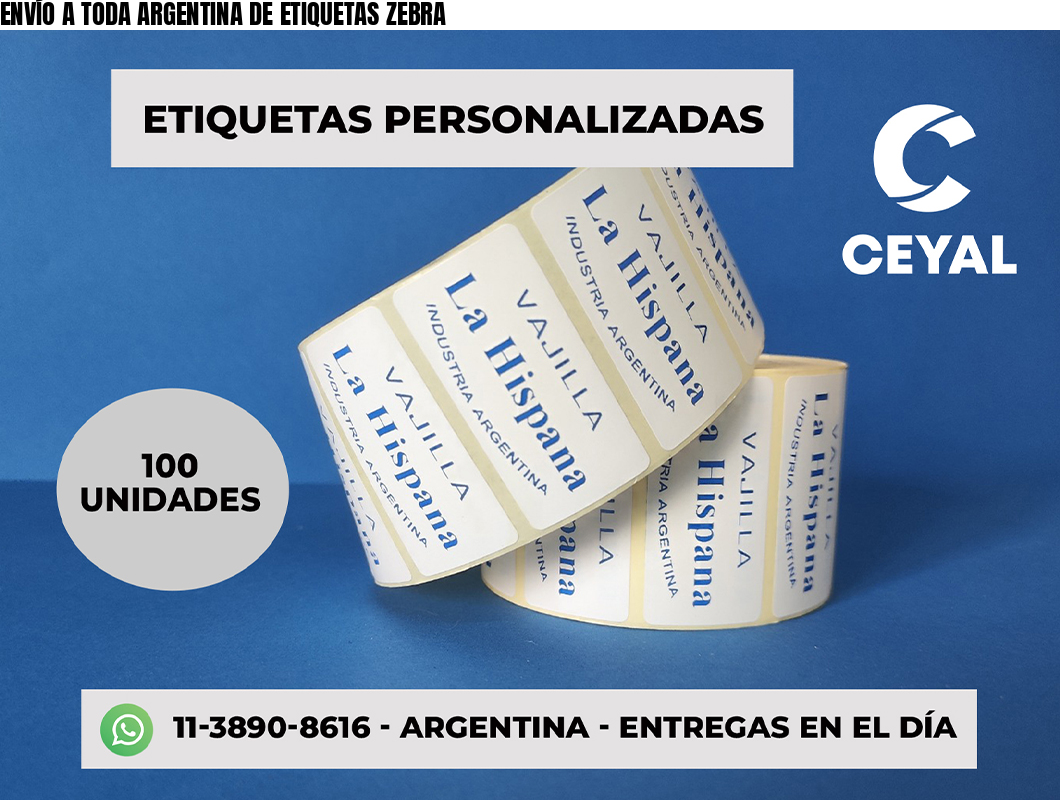 ENVÍO A TODA ARGENTINA DE ETIQUETAS ZEBRA
