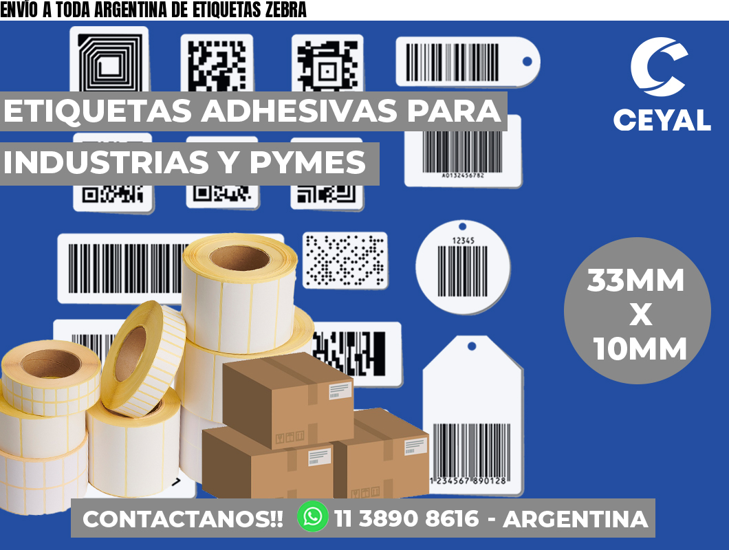 ENVÍO A TODA ARGENTINA DE ETIQUETAS ZEBRA