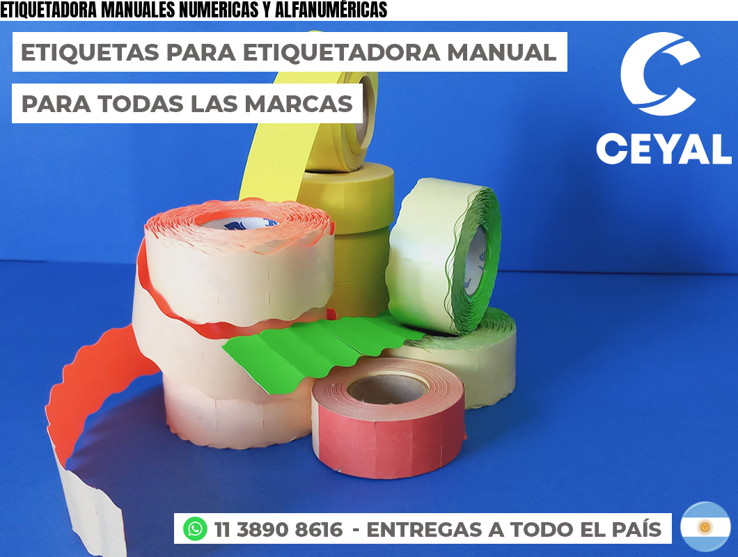 ETIQUETADORA MANUALES NUMERICAS Y ALFANUMÉRICAS