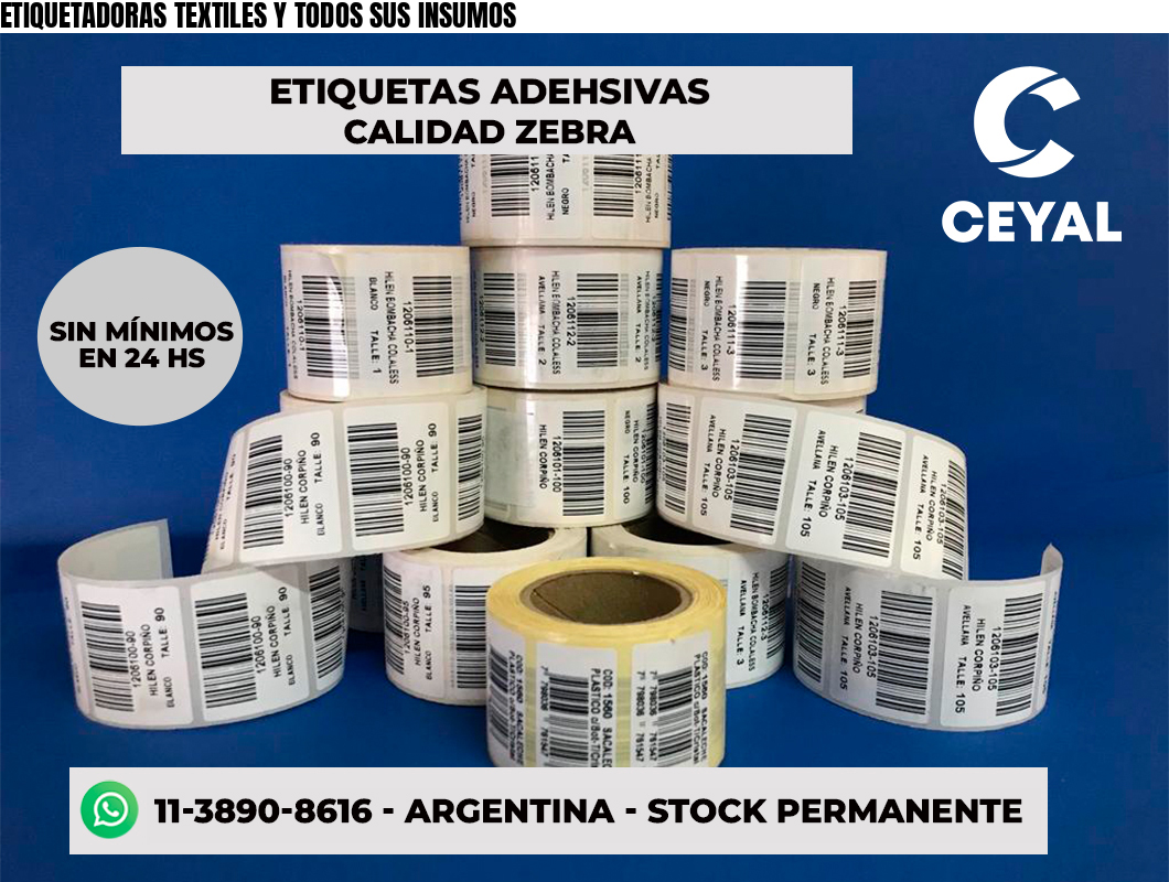 ETIQUETADORAS TEXTILES Y TODOS SUS INSUMOS