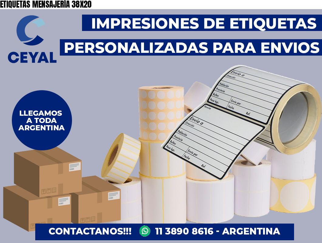 ETIQUETAS MENSAJERÍA 38X20