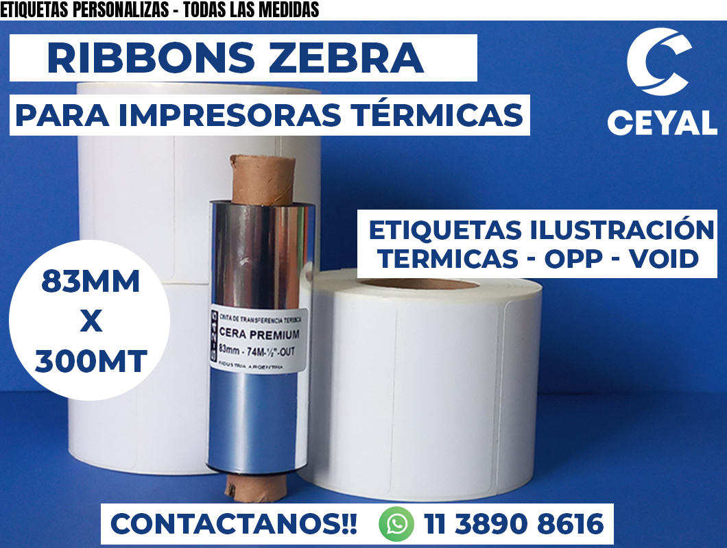 ETIQUETAS PERSONALIZAS - TODAS LAS MEDIDAS