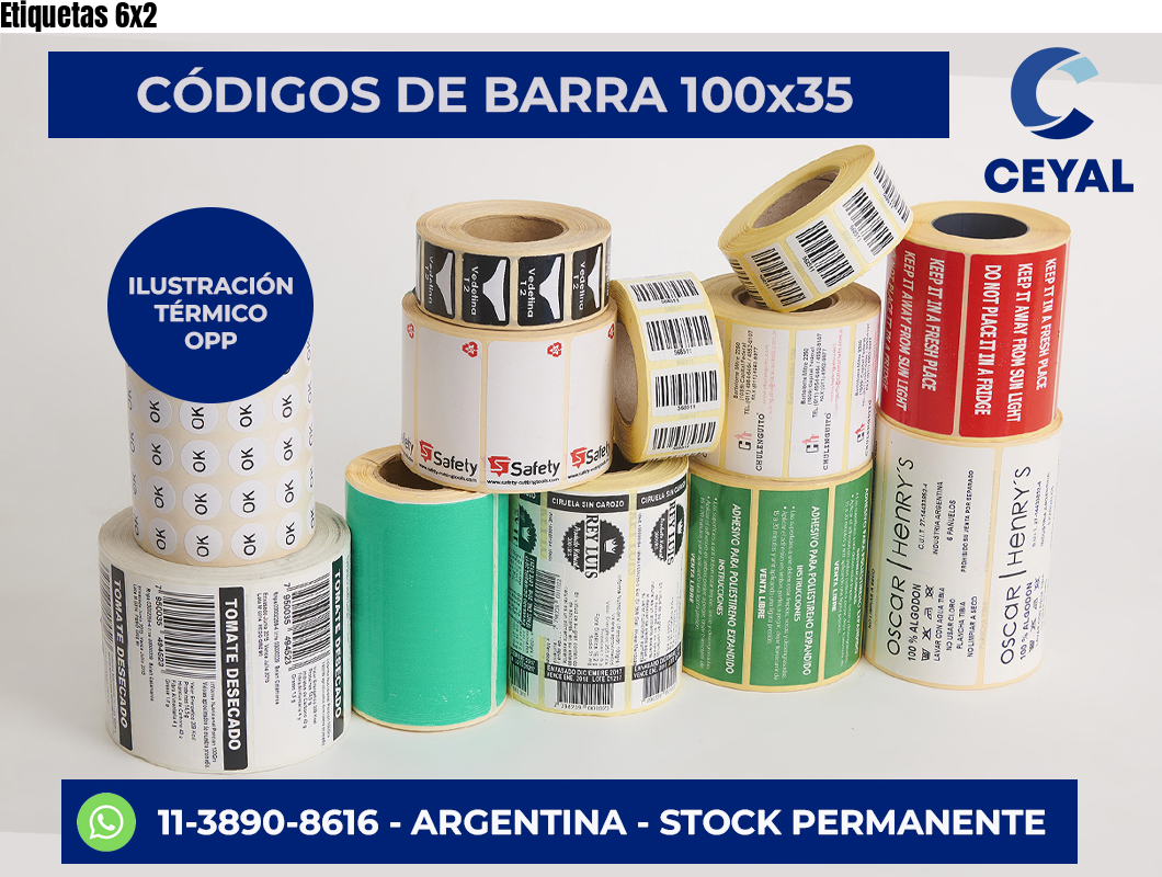 Etiquetas 6×2