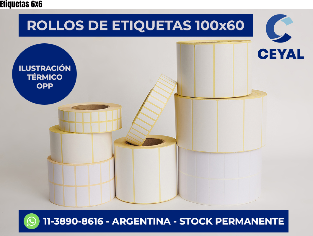 Etiquetas 6×6
