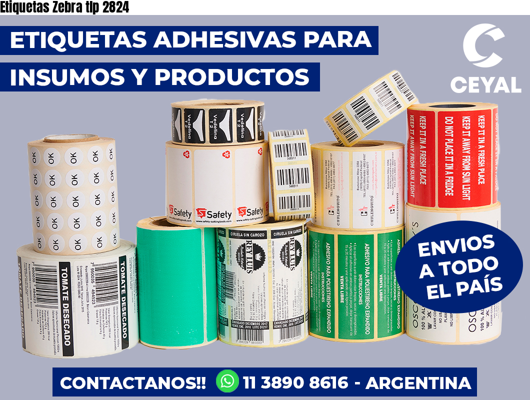 Etiquetas Zebra tlp 2824