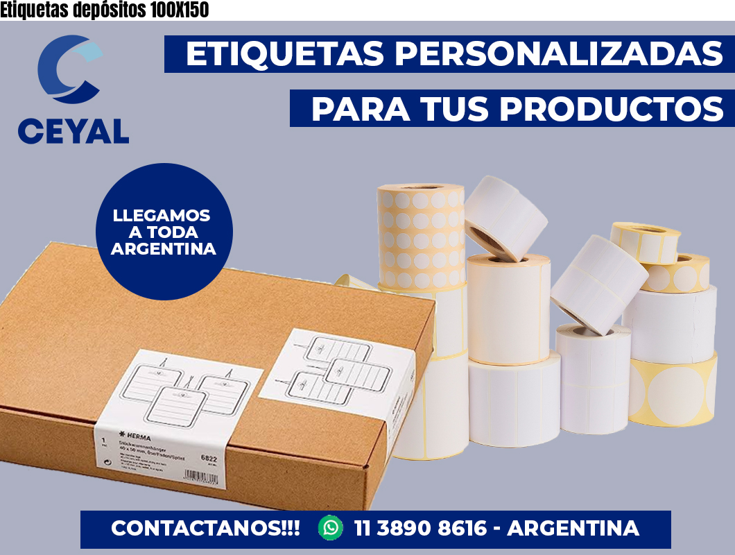 Etiquetas depósitos 100X150