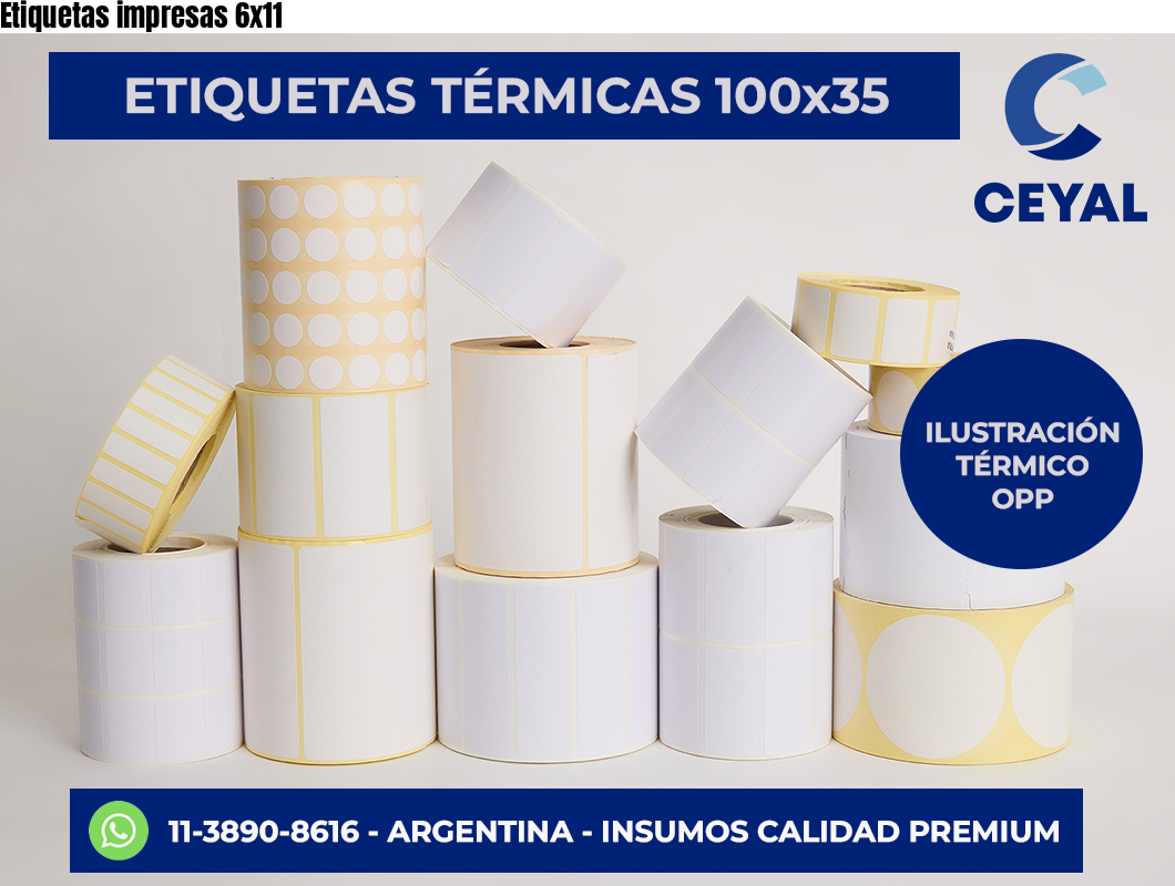 Etiquetas impresas 6×11