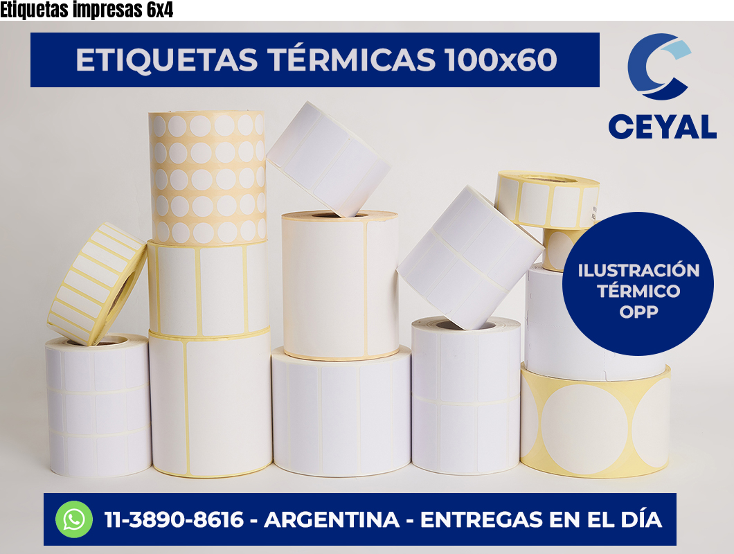 Etiquetas impresas 6×4