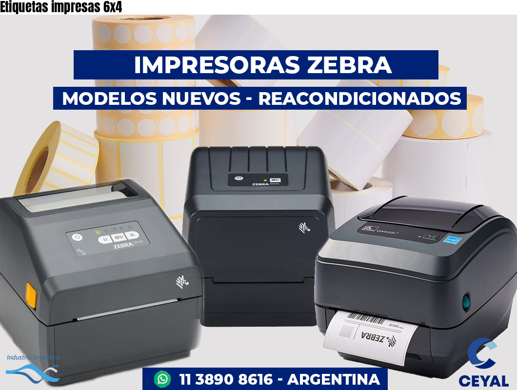 Etiquetas impresas 6x4