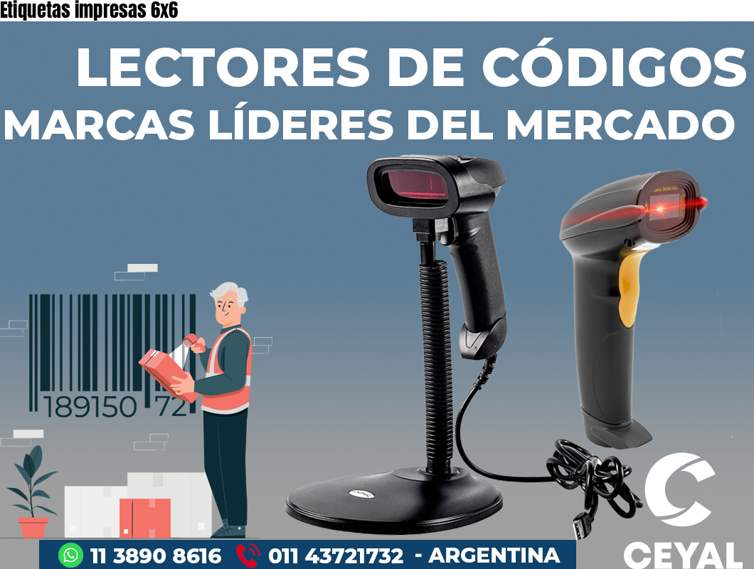 Etiquetas impresas 6x6