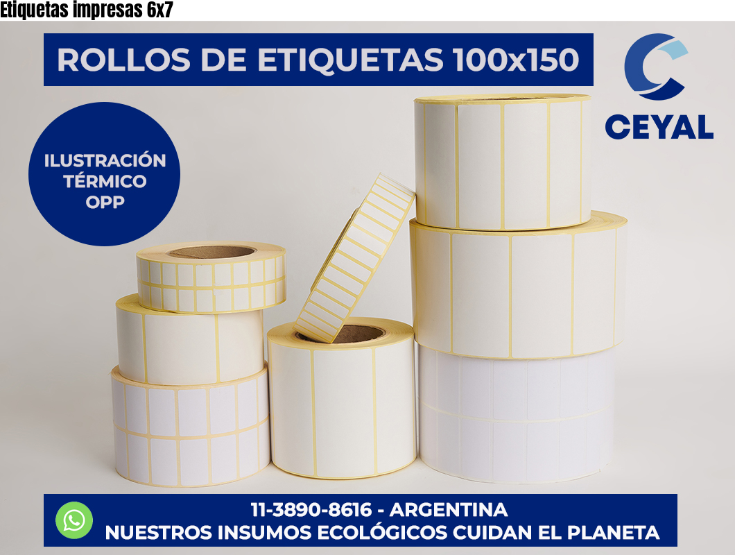 Etiquetas impresas 6×7
