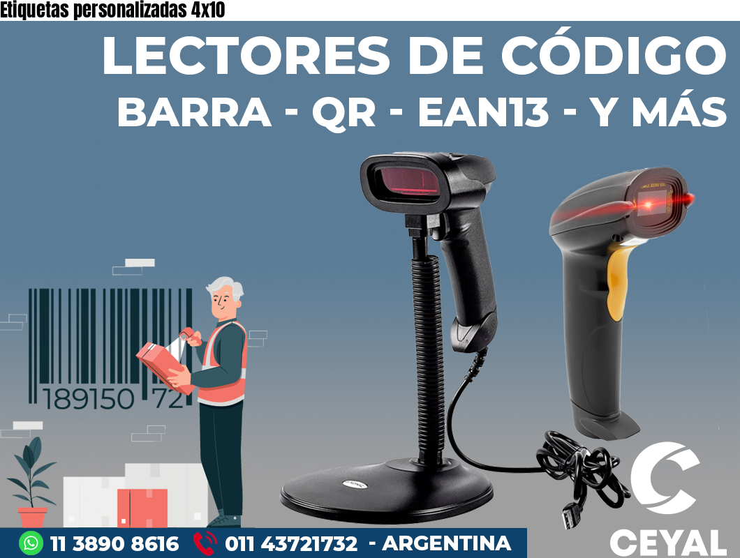 Etiquetas personalizadas 4x10