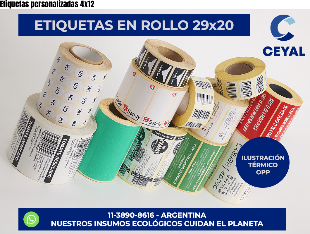 Etiquetas personalizadas 4×12
