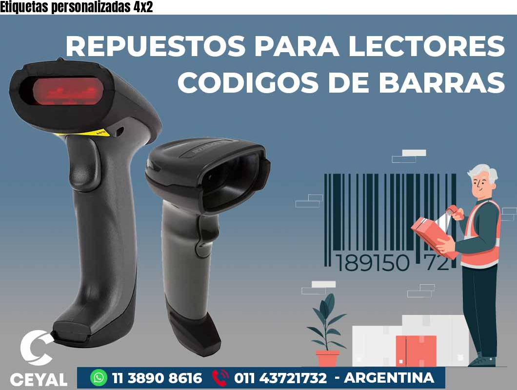 Etiquetas personalizadas 4x2 