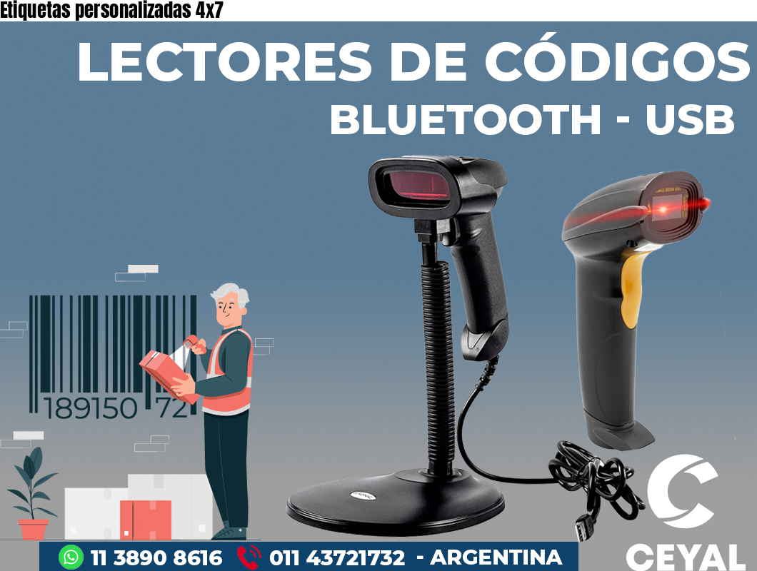 Etiquetas personalizadas 4x7